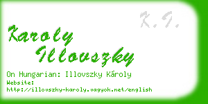 karoly illovszky business card
